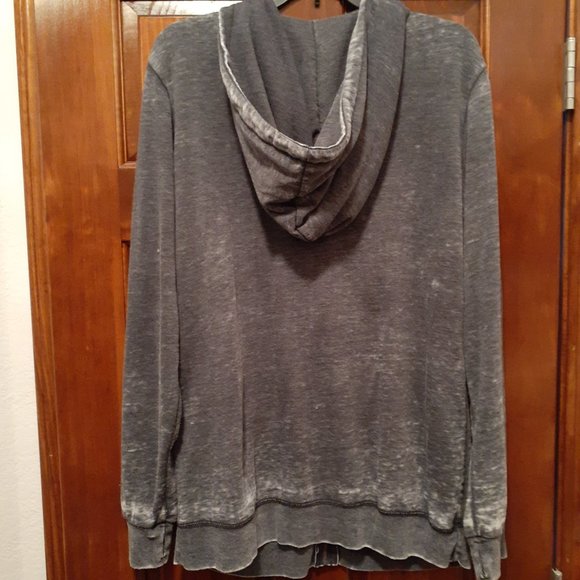 Missouri MU Tigers Distressed Grey Zippered and Hooded Lightweight Jacket - 2XL - Picture 7 of 10